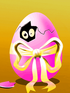 Gif animé joyeuses Pâques oeufs